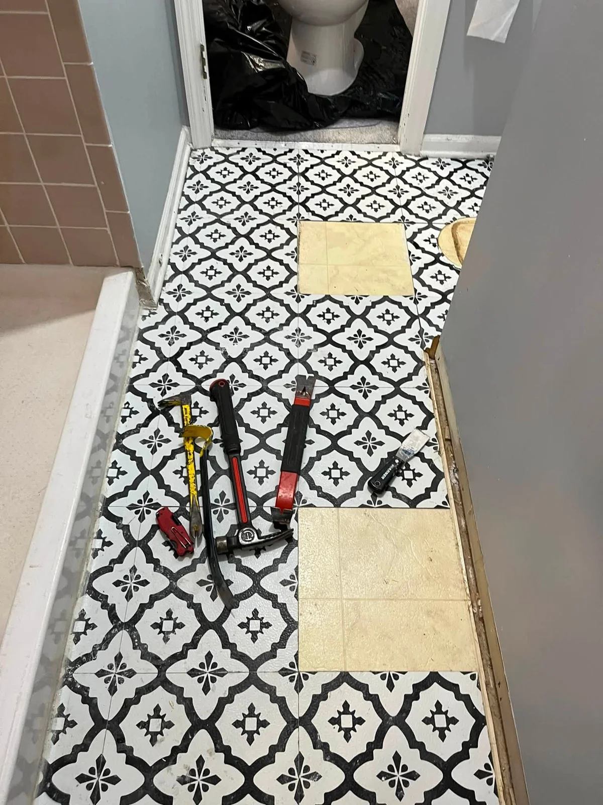 Supplied project photo 3: bathroom tiling, flooring, or shower detail